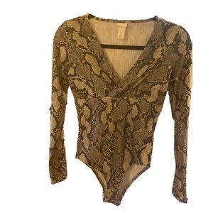 H&M Snakeskin Bodysuit in Perfect Condition